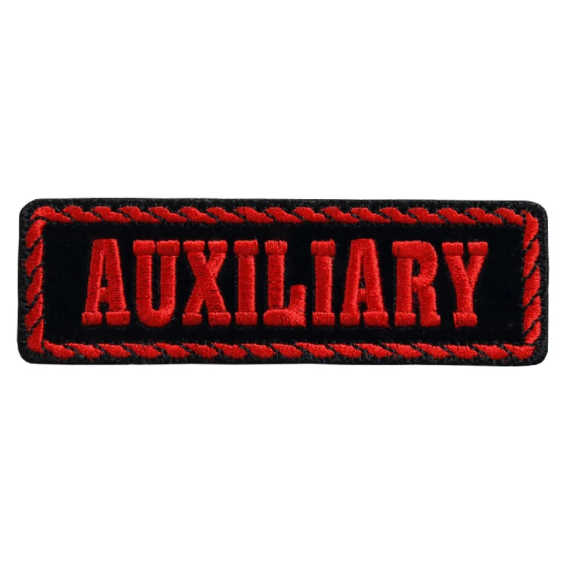 Hot Leathers Red Officer Auxiliary 4" x 1" Patch PPD2022