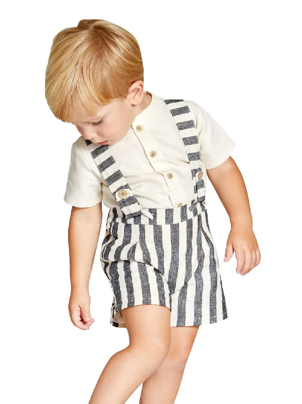 Stripes Nature Suspender Shorts