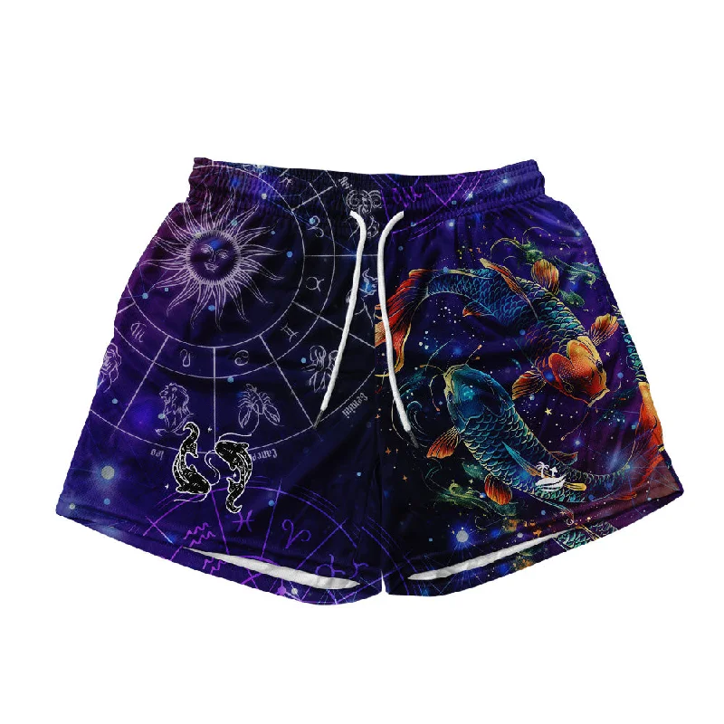 Pisces All Over Print Men's Mesh Shorts