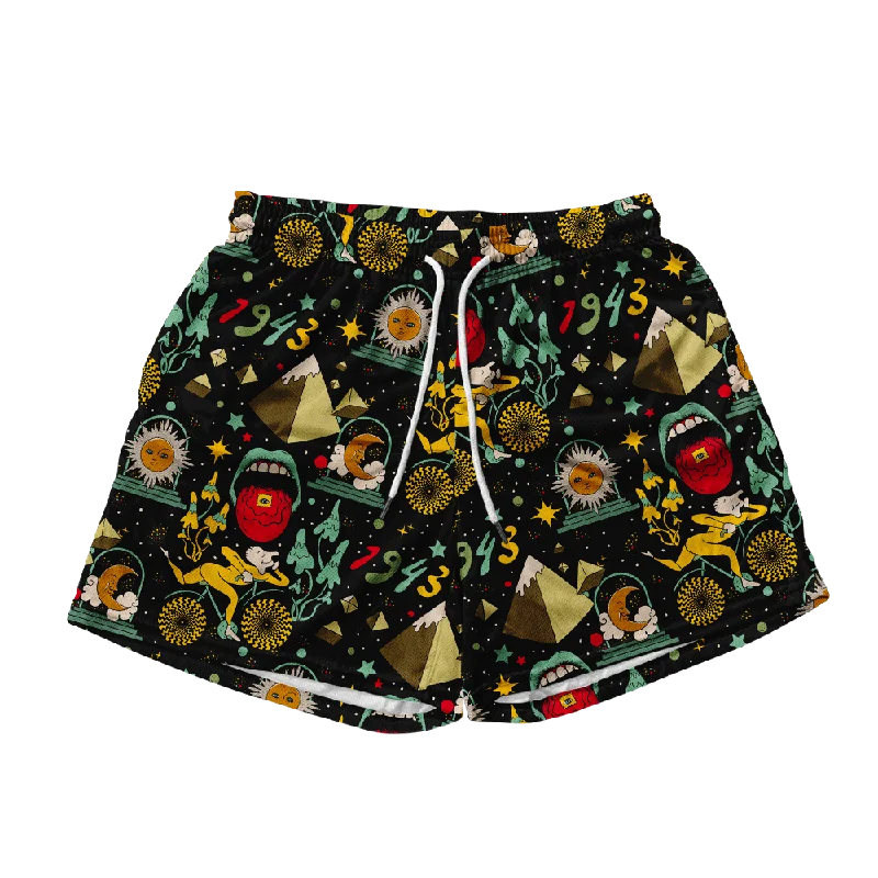 Bicycle Day Pattern All Over Print Men's Mesh Shorts