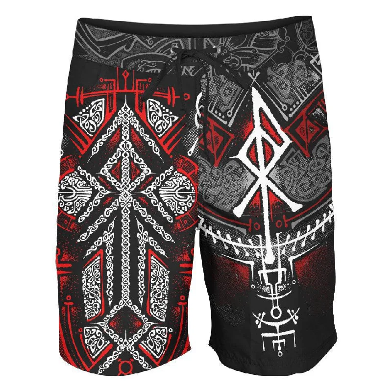 Runes of Loki Boardshorts - Red Edition