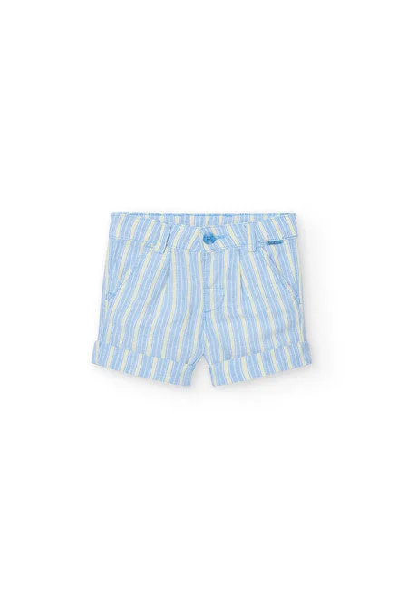 Boys Striped Linen Shorts