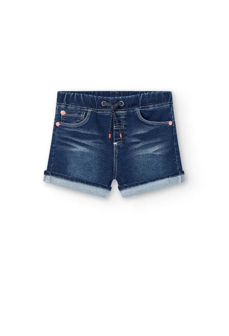 Boys Knit Denim Shorts