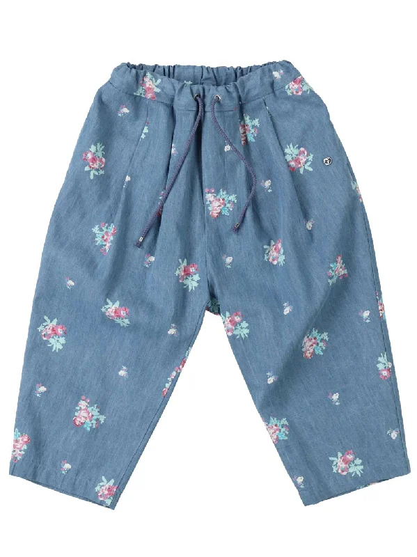 Blue Floral Pants