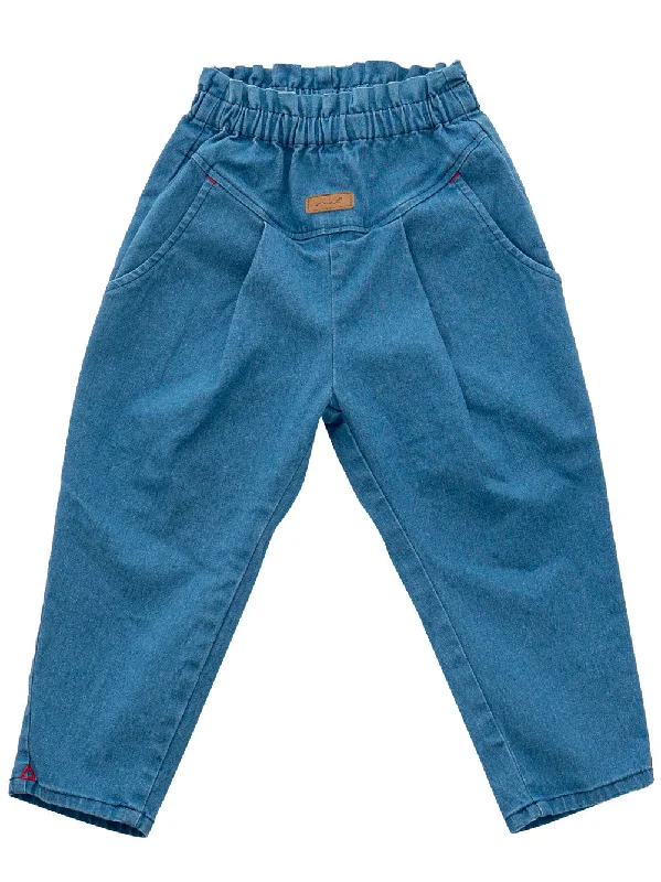 Tucked Denim Pants