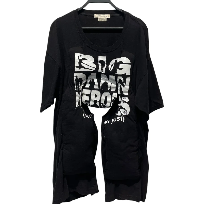 COMME des GARCONS/T-Shirt/Cotton/BLK/Graphic/PUFF/DOWN