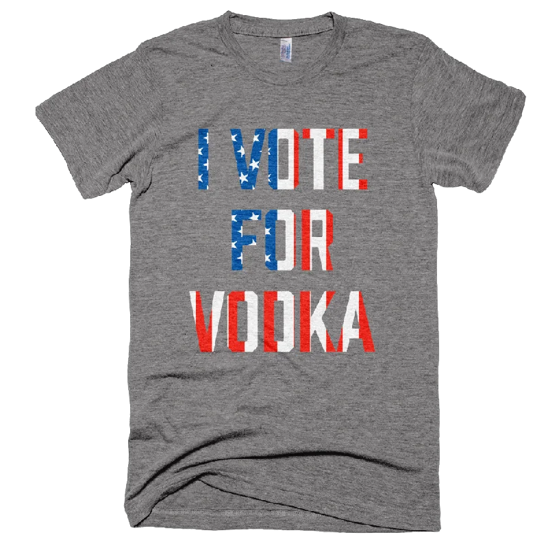 I Vote For Vodka Unisex Tri-Blend Track Shirt