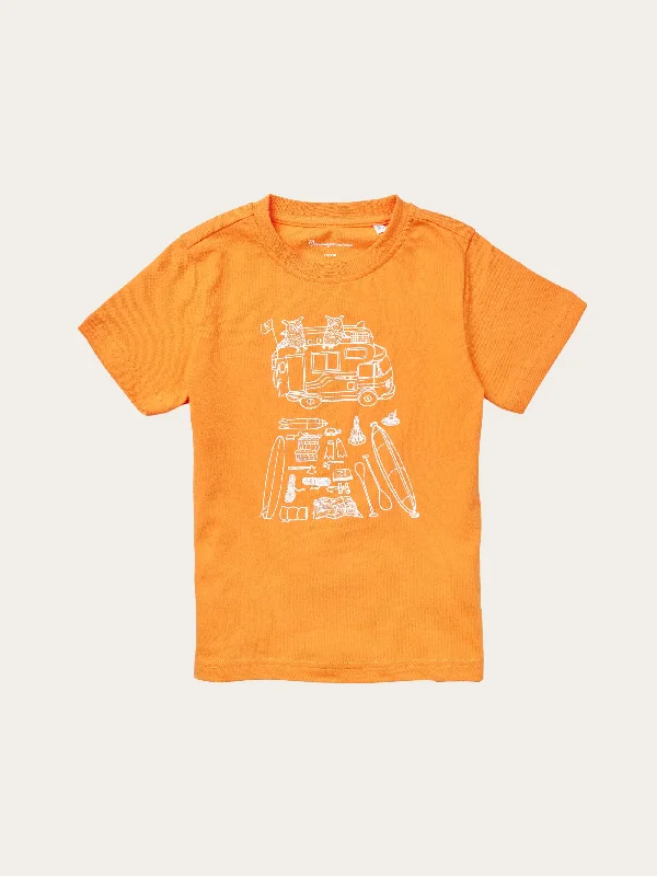 Road trip printed t-shirt - Russet orange