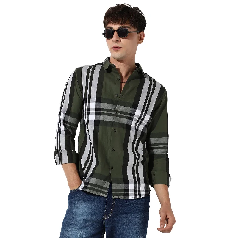 Maxi Plaid Button-Up Shirt