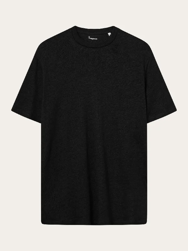 Linen t-shirt - Black Jet