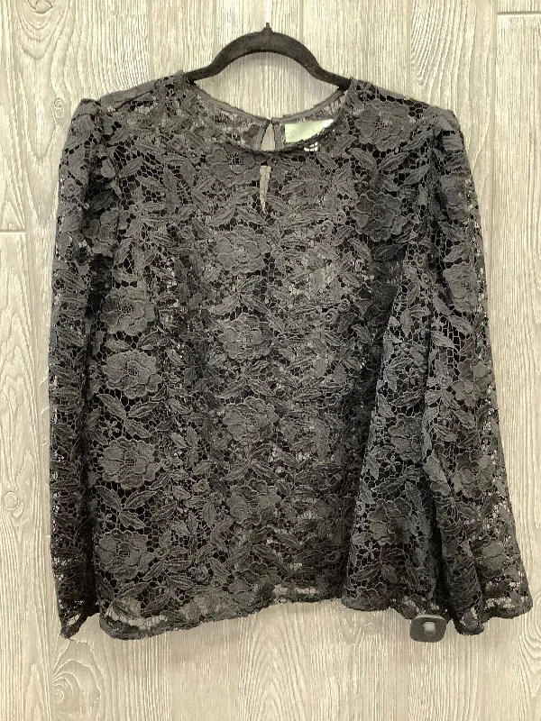 Top Long Sleeve By Clothes Mentor In Black, Size: 1x