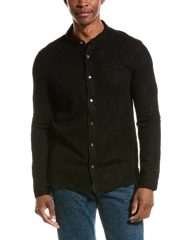 John Varvatos Glenn Regular Fit Wool-Blend Shirt