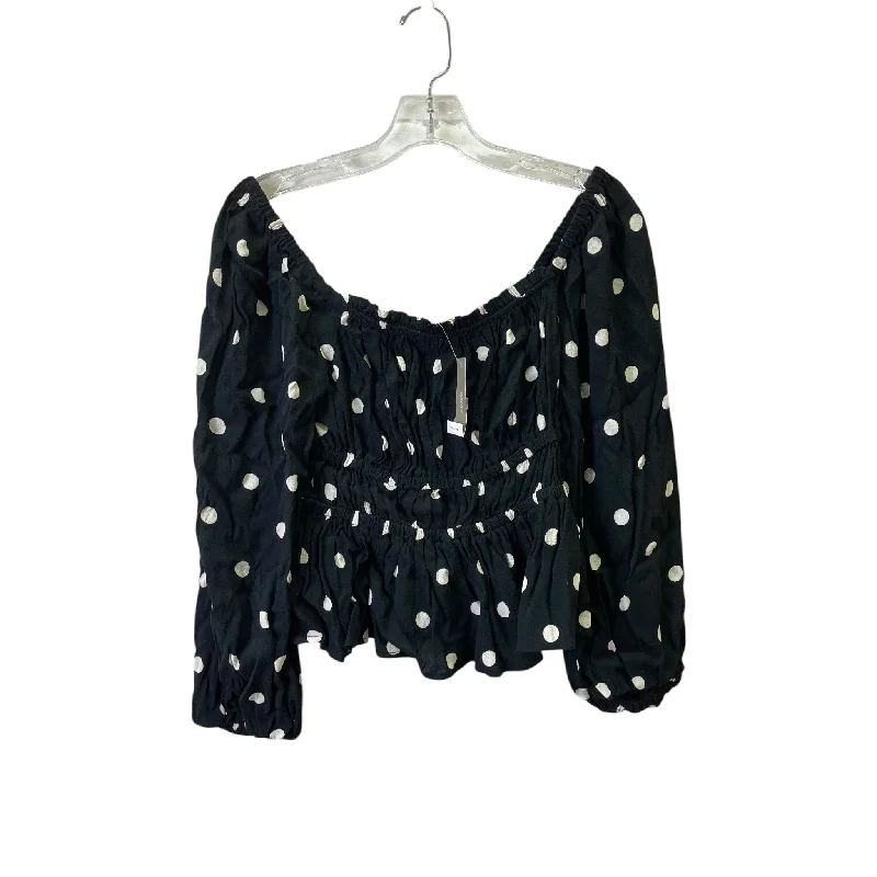 Top Ls By J. Crew In Black & White, Size:Xs