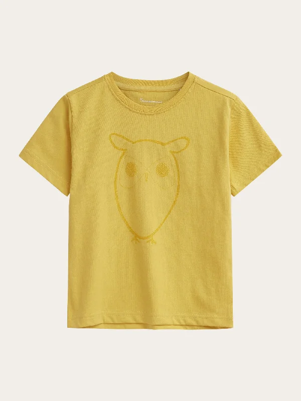 Owl t-shirt - Misted Yellow