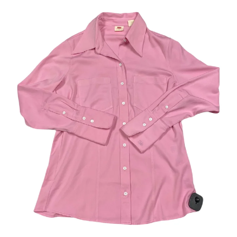 Top Long Sleeve By Levis In Pink, Size: S