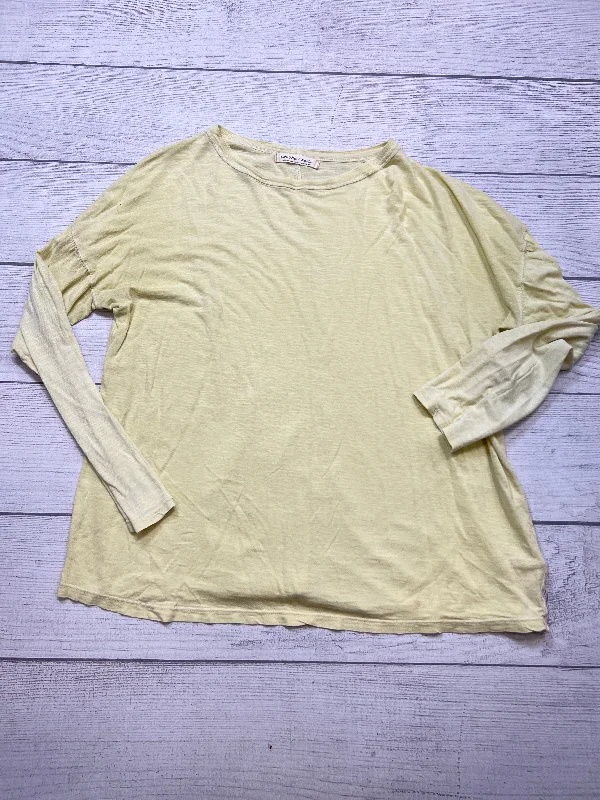 Top Long Sleeve By We The Free In Yellow, Size: M