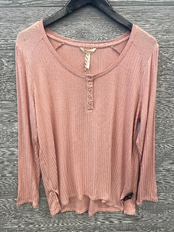 Top Long Sleeve By Matilda Jane In Pink, Size: L