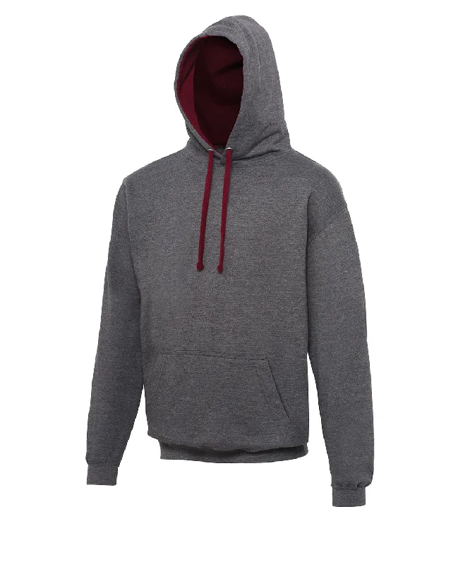 Charcoal/Burgundy - Varsity hoodie