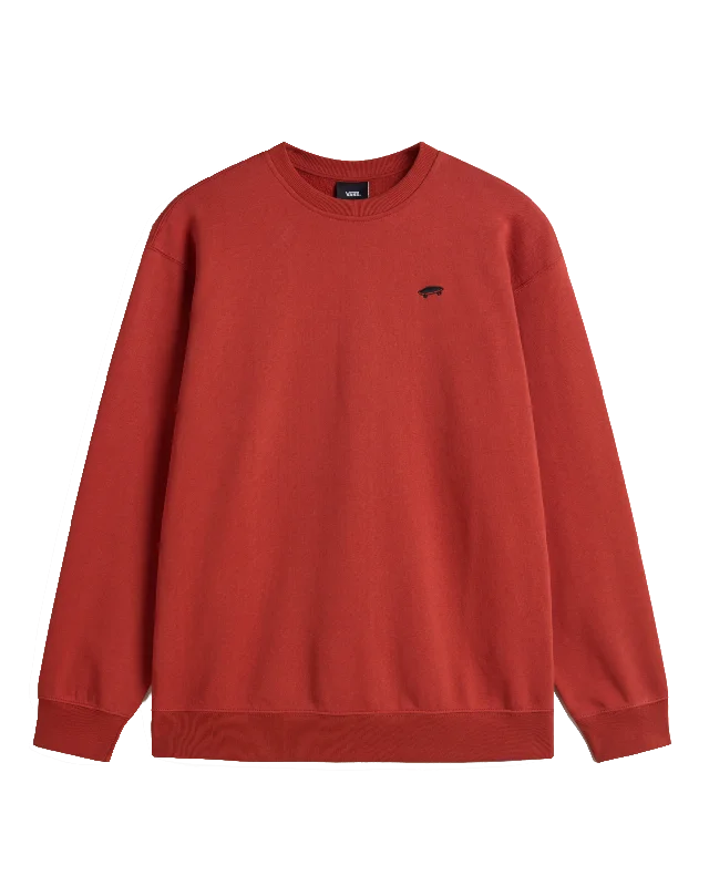 Salton Loose Crew Sweatshirt in Red Ochre