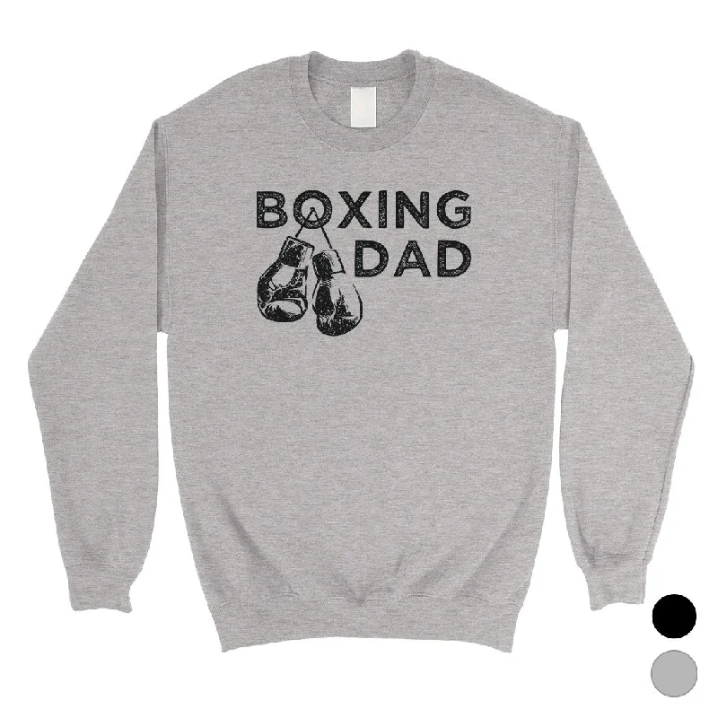 Boxing Dad Mens/Unisex Fleece Sweatshirt Confident Cool Hardworking