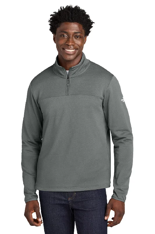 The North Face Mens Aim Fleece 1/4 Zip Sweatshirt - Smoked Pearl Grey - NEW