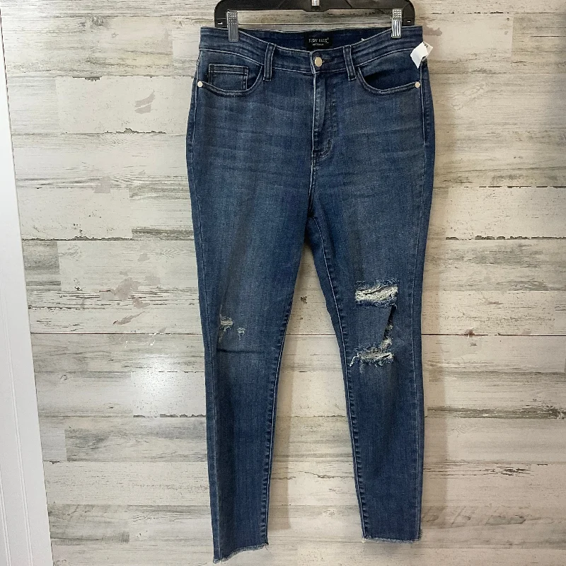 Jeans Skinny By Judy Blue In Blue Denim, Size: 10