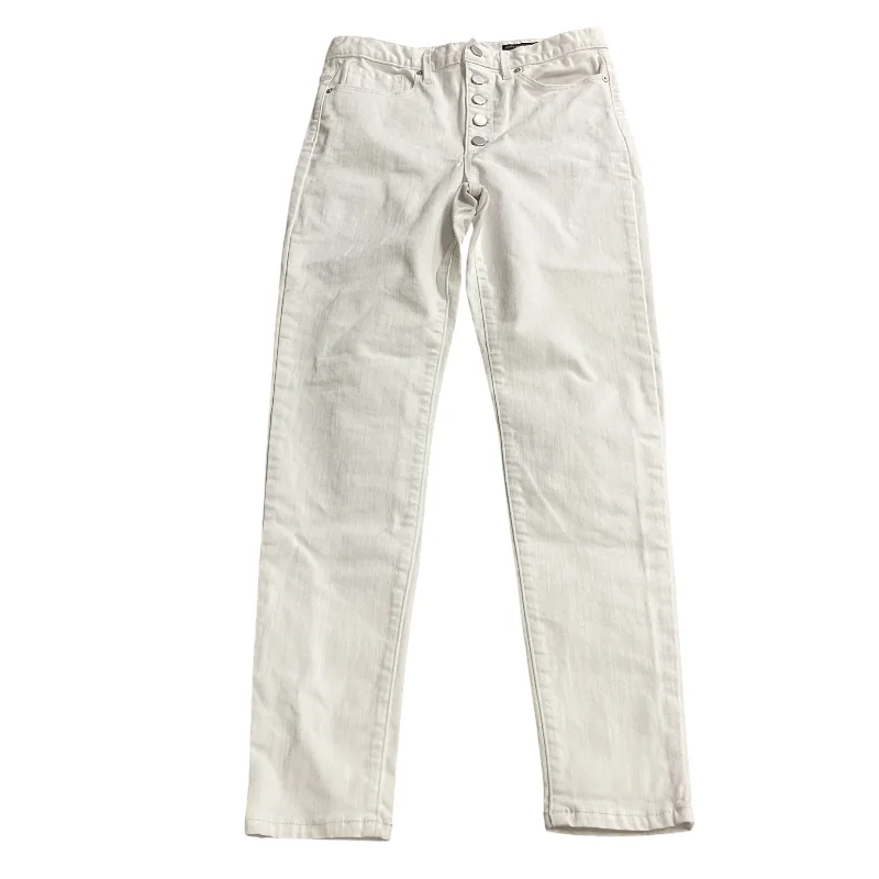 Jeans Skinny By Banana Republic In White Denim, Size: 2