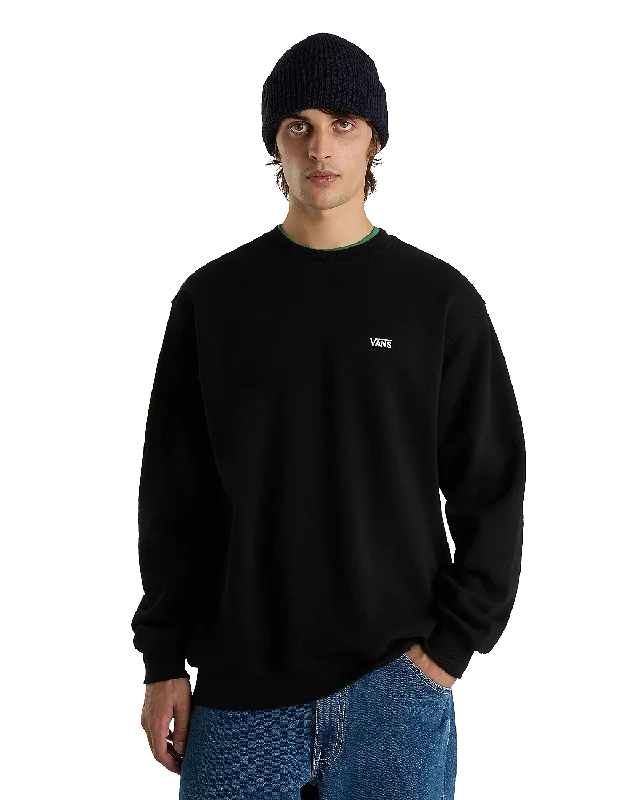 Left Chest II Loose Crew Sweatshirt in Black