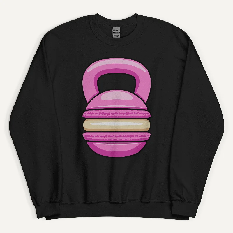 Pink Macaron Kettlebell Design Sweatshirt