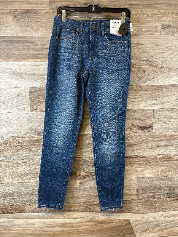 Jeans Skinny By Sonoma In Blue Denim, Size: 4