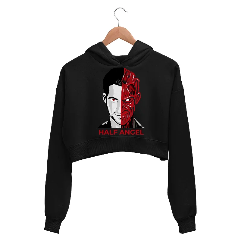 Lucifer Crop Hoodie - Half Angel