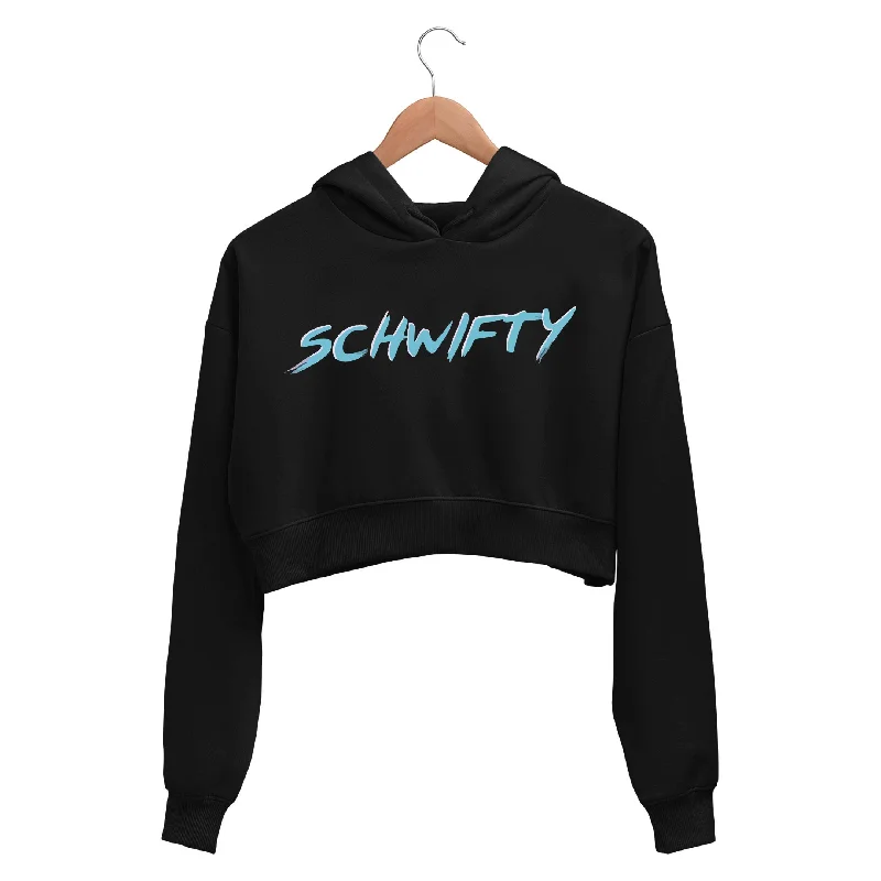 Rick and Morty Crop Hoodie - Schwifty