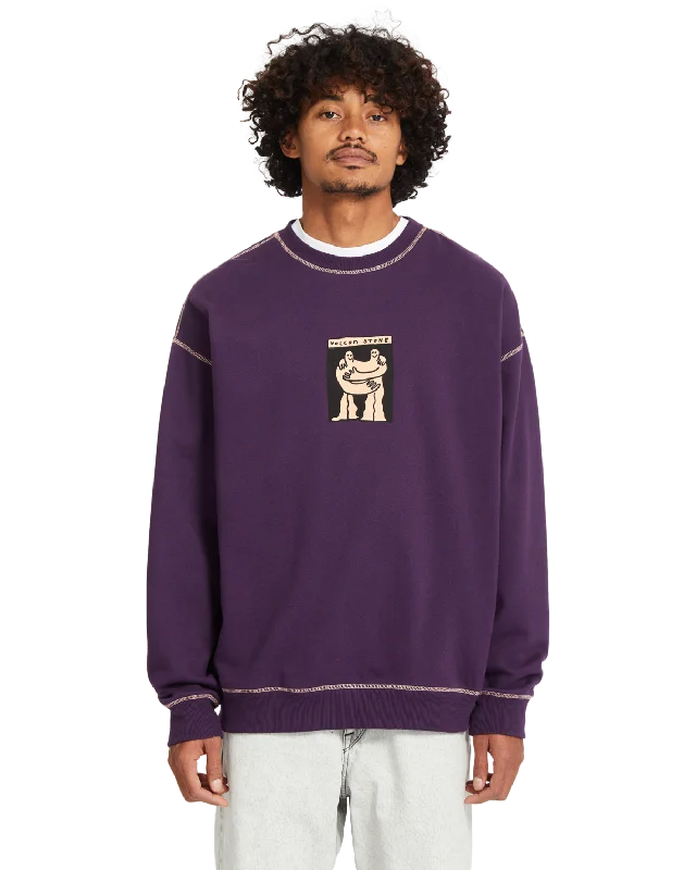 Podcol Crew Sweatshirt in Grape Royale