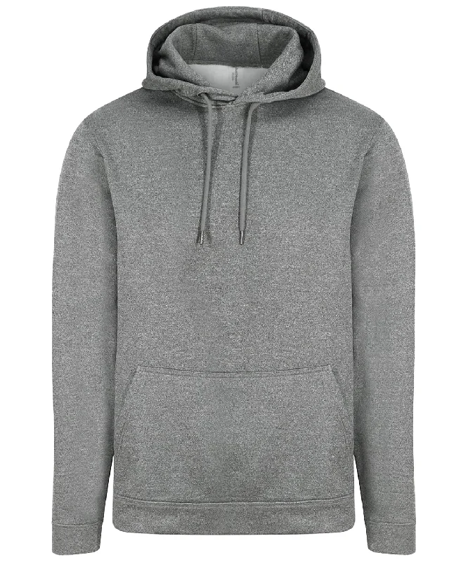 Grey Melange - Sports polyester hoodie