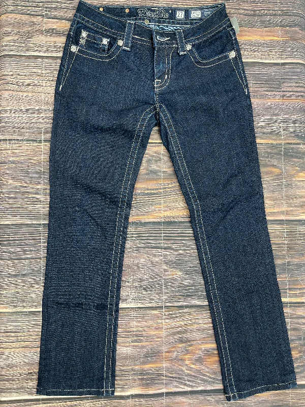 Jeans Straight By Miss Me In Blue Denim, Size: 4