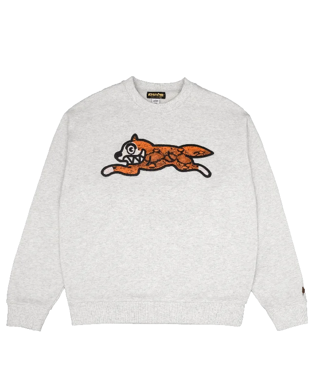 Snake Pattern Running Dog Crewneck