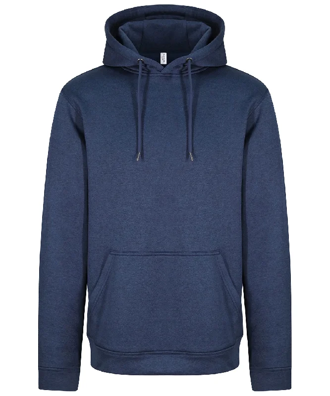 Blue Melange - Sports polyester hoodie