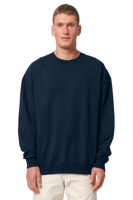 Stanley/Stella Mens Ledger Dry Crewneck Sweatshirt - French Navy Blue - NEW