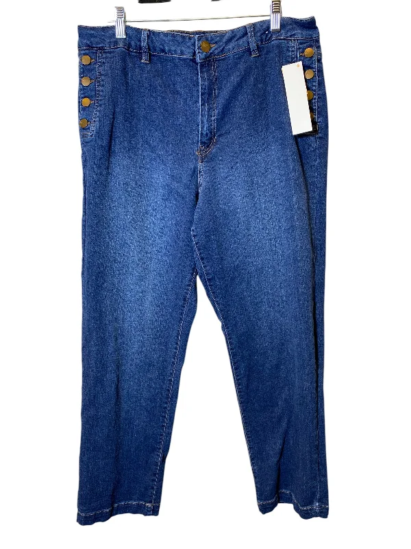 Jeans Straight By D Jeans In Blue, Size: 16