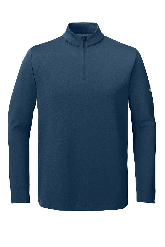 The North Face Mens Ambition Moisture Wicking 1/4 Zip Sweatshirt - Shady Blue - NEW