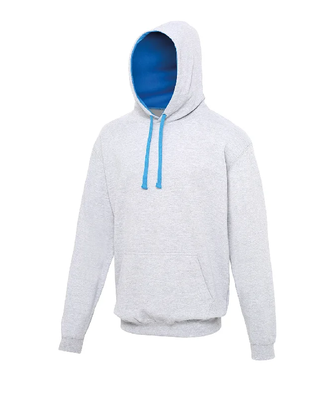 Heather Grey/Sapphire Blue - Varsity hoodie