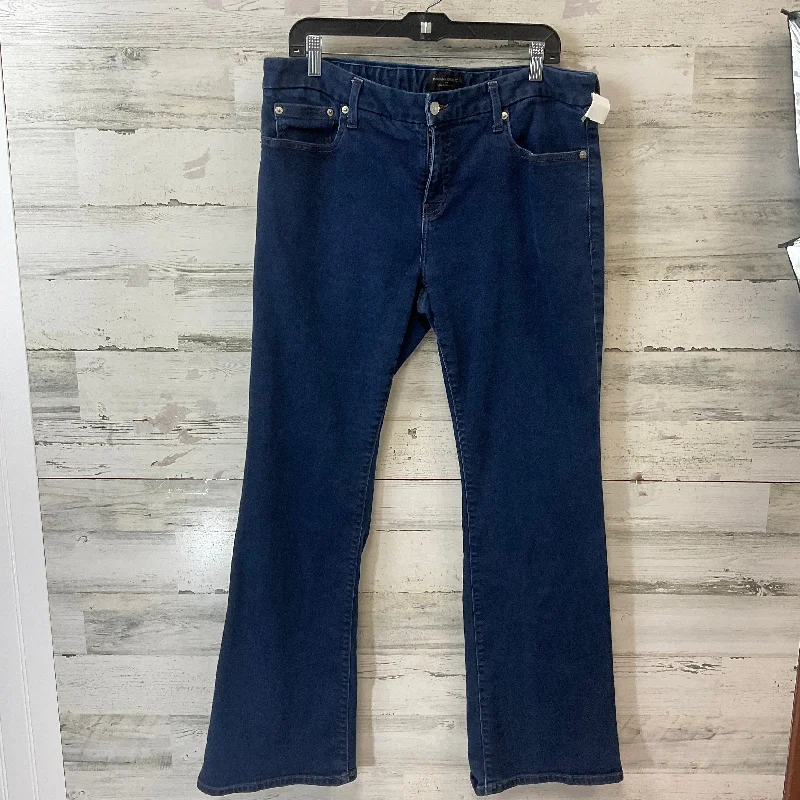 Jeans Boot Cut By Banana Republic In Blue Denim, Size: 16