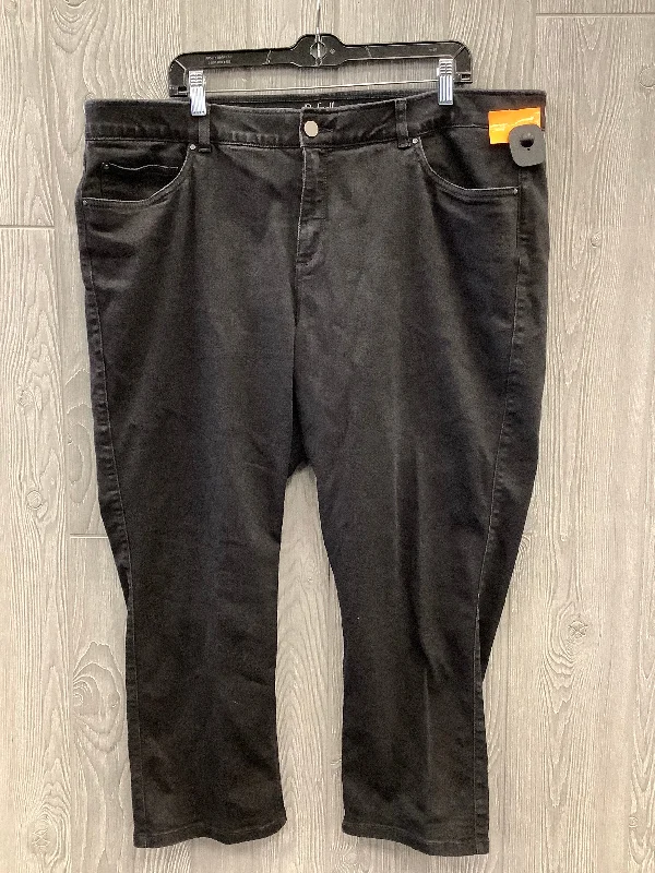 Jeans Straight By Rafaella In Black, Size: 20