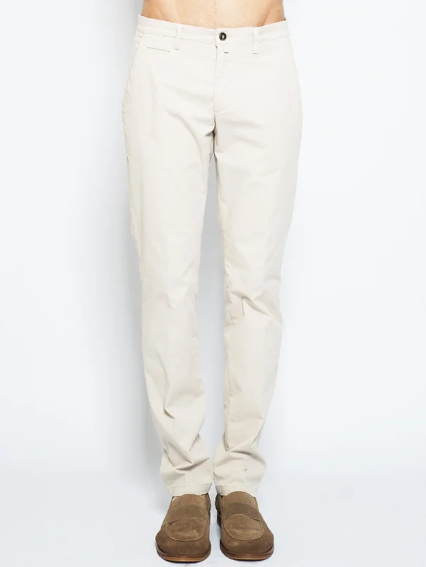 Pantaloni Chino in Gabardine Beige