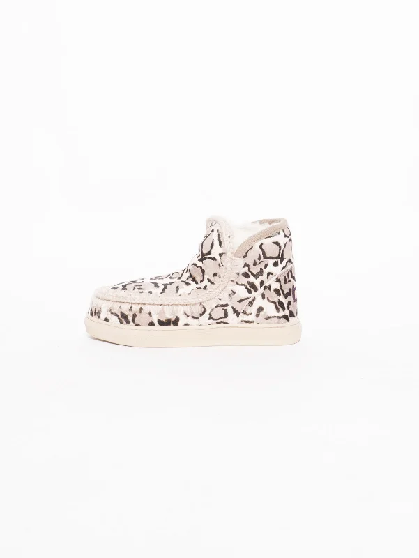 Stivaletto con Stampe Leopardate Beige