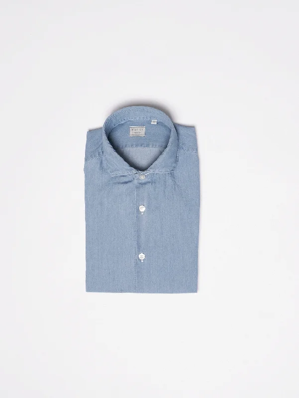 Camicia in Chambray Blu