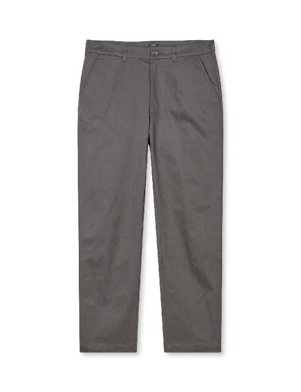 Cotton Twill Stretch Elias Pants, Black Oyster